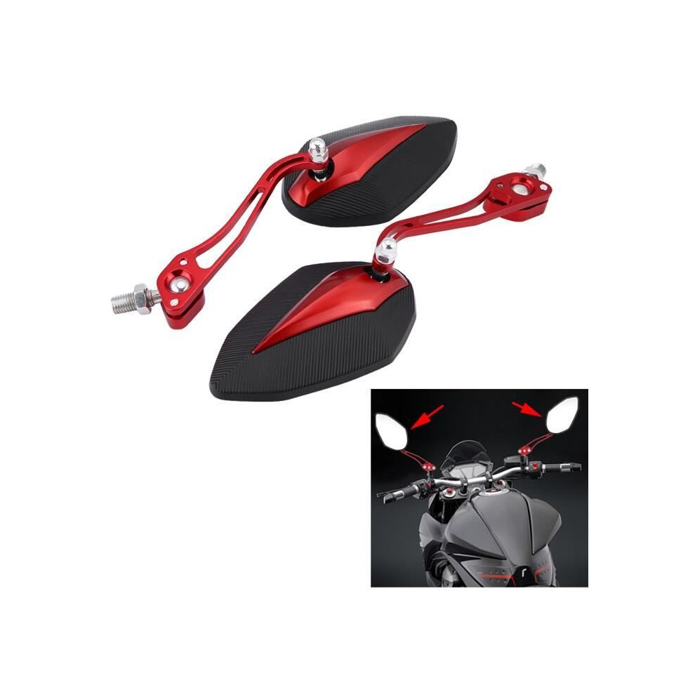 Universal Motorcycle Rearview Mirrors 8Mm 10Mm Pair Side Mirrors For Scooter And Motorbike 1 Pair Red 3492440174569