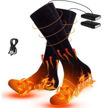 Chaussettes chauffantes rechargeables, chauffe-pieds électrique 4500 mAh pour hommes et femmes, chaussettes thermiques chaudes pour l'hiver