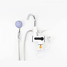 Robinet chauffe-eau électrique instantané avec pommeau de douche pour cuisine et salle de bain.
