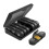 Pilulier hebdomadaire compact en plastique ABS noir, 7 jours, 21 compartiments 1