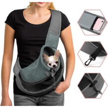 Sac à dos de voyage pour animaux de compagnie, en tissu Oxford ajustable, en maille respirante, pour petits chiens, idéal pour les voyages e