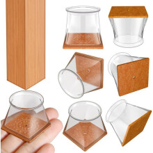 Protections transparentes en silicone pour pieds de chaise, lot de 20, 19-27 mm, protège-sol des rayures pour pieds ronds