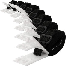 Kit de fixation pour enrouleur de couverture solaire de piscine, 8 sangles noires pour une fixation sécurisée et une installation facile