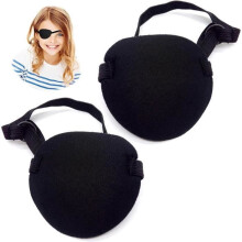 Cache-œil médicaux pour adultes et enfants, cache-œil pirate ajustable en 2 pièces pour l'amblyopie et le strabisme, confortable