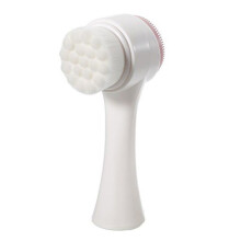 Brosse nettoyante et massante manuelle en silicone à double tête pour le visage, outil de nettoyage doux pour le visage