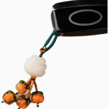 Bodhi Lotus, Good Persimmon, Lianlian Auto-Schlüsselanhänger, frischer und schöner Anhänger, kreative Taschenaccessoires für Damen und