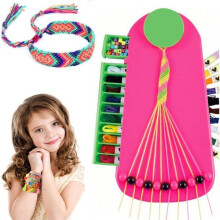 Freundschaftsarmband-Bastelset für Mädchen, DIY-Schmuckwebset für handgefertigte Armbänder, kreatives Bastelset für Kinder