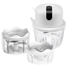 Elektrische Knoblauchpresse, vollautomatisch, großes Design aus Kunststoff und Glas für den Hausgebrauch