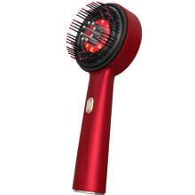 Elektrische Kopfhautmassagebürste mit Flüssigkeitsverteilung, Rotlichttherapie, 3 Modi, 2 Geschwindigkeiten, 1400-mAh-Akku