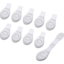 Babysicherheits-Schrankschlösser, 10er-Set, starker Klebstoff für Schränke, Schubladen und Toiletten, kompatibel mit allen Haushalten