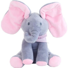 Singender Plüschelefant, elektrisches Musik-Kuscheltier für Kinder, weiches Geburtstagsgeschenk