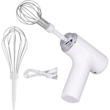 Elektrischer Handmixer für Brezeln, Kuchen, Eier, Teig und mehr, weiß, einfach zu bedienendes Küchengerät