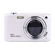 Kompakte Digitalkamera mit 64 GB Speicher, 2,88-Zoll-LCD-Bildschirm, 16-fachem Zoom, Einsteigermodell für Studenten, Weiß