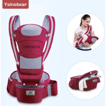 Babytrage 0-48 Monate, multifunktional, vorne und hinten tragbar, praktisches Reise-Design, gekreuztes Vorderteil, Rot