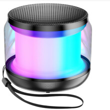 Mini-Bluetooth-Lautsprecher, kabellos, TWS-Pairing, mit Lichtern und Trageband, Geschenkidee für Frauen/Mädchen, Jungen und Kinder zu W