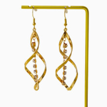 Neue koreanische Ohrringe im kreativen Spiraldesign mit Diamantanhänger – vielseitige und elegante Ohrringe für Damen.