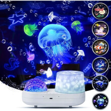 Draaiende sterrenprojector nachtlampje eenhoorn 3D melkwegstelsel oceaan kinderkamer decoratie lamp