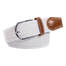 Unisex canvas riem met gesp, wit, 105 cm, duurzame casual tailleband voor dagelijks gebruik