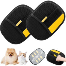 Set van 2 verzorgingshandschoenen voor katten en honden, zeer effectieve ontklittingshandschoenen, zacht hulpmiddel voor het verwijderen van