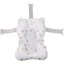 Babybadkussen, badzitje voor pasgeborenen, badsteun van gaas met zachte hoofdsteun en antislipontwerp voor veilig baden van baby's.