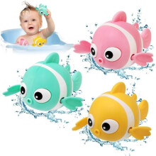 Opwindbaar badspeeltje voor peuters, meerkleurig, geschikt voor kinderen vanaf 12 maanden, leuk waterspel.