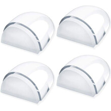 Set van 4 transparante deurstoppers en deurbumpers, zelfklevende beschermers voor vloeren en hardhouten deuren.