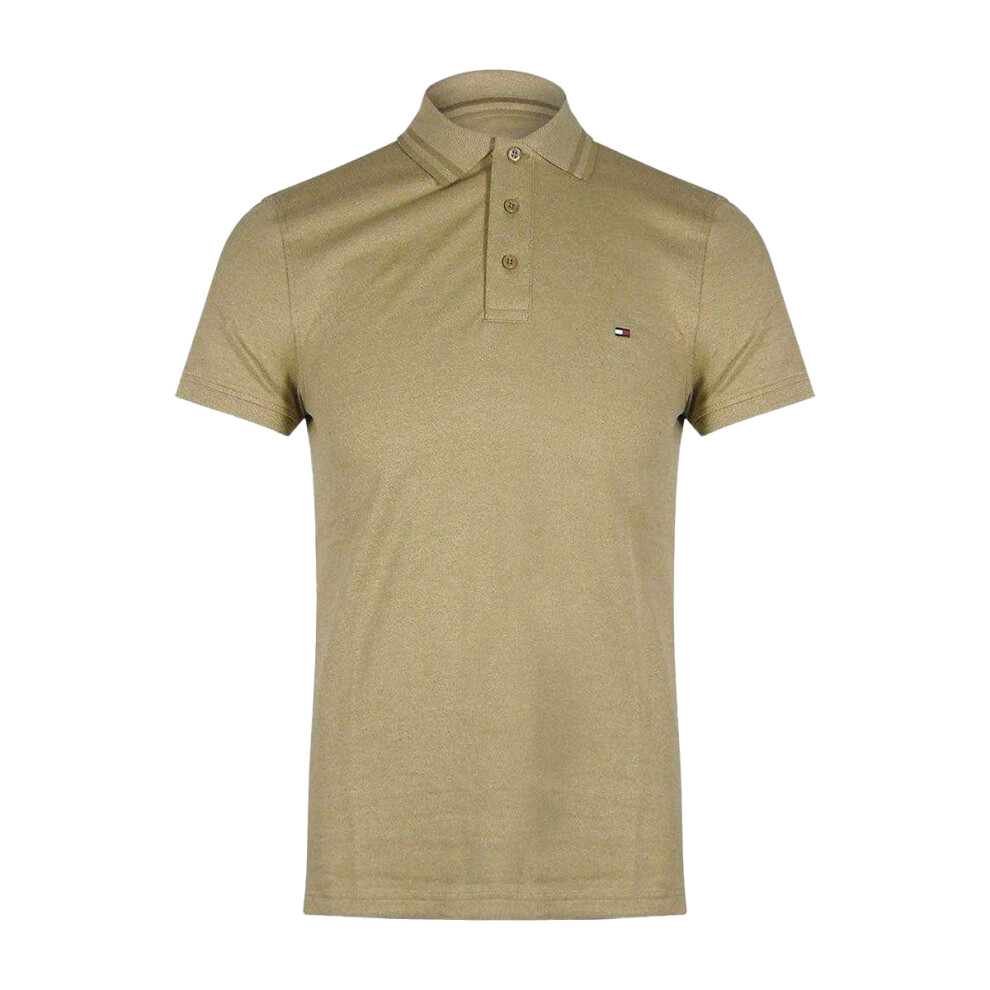 Tommy Hilfiger (Xs, Beige) Mens Polo Shirt Cream,Multicoloured