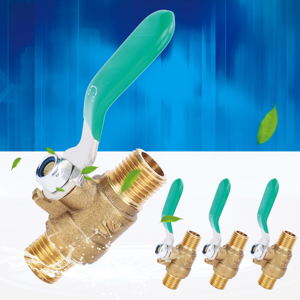 4pcs 1/4in Brass Drain Valves External Thread