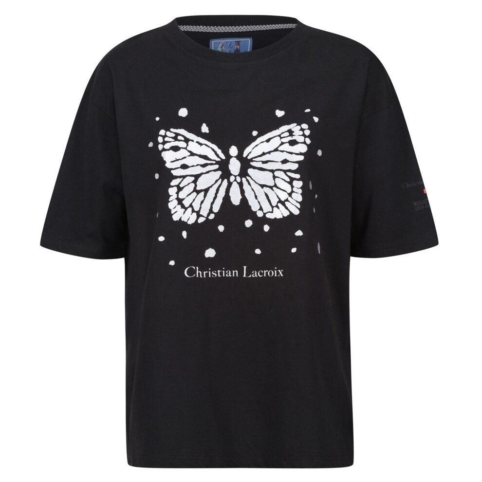 Regatta (10 Uk, Black) Womens/Ladies Christian Lacroix Bellegarde Butterfly T-Shirt