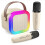 Mini karaokemachine met 2 draadloze microfoons, draagbare Bluetooth-luidspreker met stemvervormende effecten en ledverlichting. 1