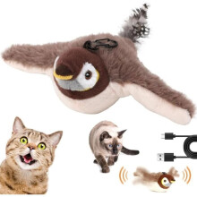 Katzen-Vogel-Spielzeug mit realistischen Bewegungen und Spatzengeräuschen zur Anregung des Jagdinstinkts und für unterhaltsamen Spielspaß