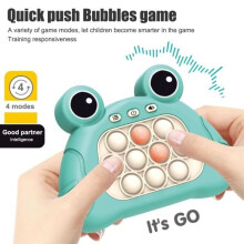 Elektronischer Pop-Push-Spielcontroller für den Innenbereich, Blau, Unisex, Kompaktes Handheld-Spiel für alle Altersgruppen