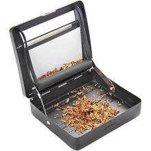 Halbautomatische Zigarettenrollmaschine, Zinklegierung, Mattschwarz, 9 x 8 x 2 cm, Herstellerverpackung