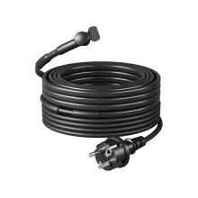 230-V-Frostschutzheizkabel mit Thermostat, wasserdicht IP67, 15 W/m, schwarz, 12 m für Rohre