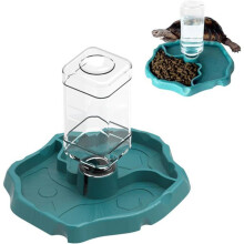 2-in-1-Wasserspender für Reptilien, geeignet für Schildkröten und Terrarien, aus robustem Kunststoff für den täglichen Gebrauch