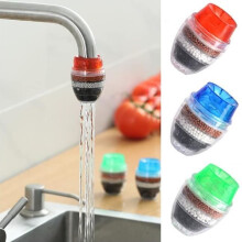 3er-Pack Wasserfilter-Aufsatz für Wasserhähne, 5-lagiger Filter entfernt Chlor, passend für Wasserhähne mit 16 bis 23 mm Durchmesser