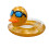 (Gold) Sequined Inflatable Duck Donut Swim Float for Beach Pool Party 1