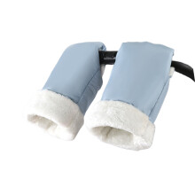 Waterproof Infant Strollers Gloves Providing Thermal-light blue