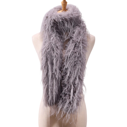 Cache-cou de voyage léger en Polyester, écharpe d'hiver en-Gris