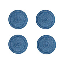 Geweven gevlochten placemat 30x30cm kunstrotan placemats-Blauw