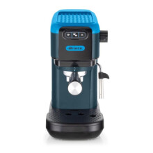 Ariete Máquina de Café Espresso 1399 - 15 bar, 1300W, Compatible con Café Molido y Cápsulas ESE, Depósito 1,1L, Espumador de Leche, Azul