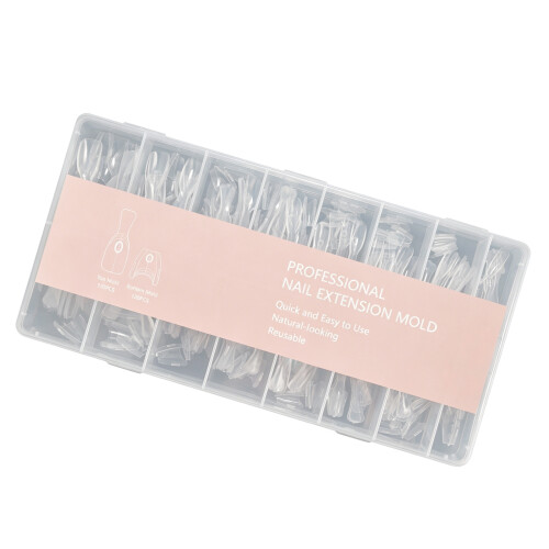 Pack Of 240 Piece Sandwich Nail Double Forms For-short oval