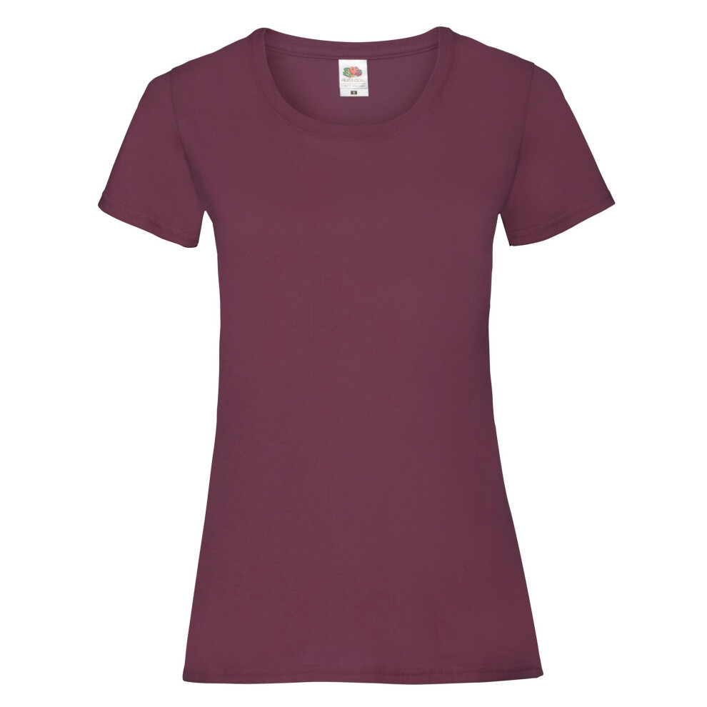 Fruit Of The Loom (Xl, Burgundy) Womens/Ladies Lady Fit T-Shirt Red,Multicoloured