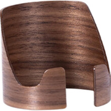 Estantería de madera de nogal negro, soporte de exhibición para ordenador de sobremesa, tableta y teléfono móvil, base multifuncional.