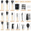 Kitchen Utensils Set 35pc Silicone with Holder UK 3