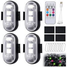 draadloze LED-autolampen, 8 kleuren, waterdicht, USB-oplaadbaar met afstandsbediening