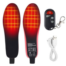 USB-verwarmde inlegzolen voor winterskiën, 3 warmtestanden, elektrische verwarmingszolen voor koud weer