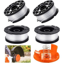 4 stuks vervangende trimmerdraad op spoel met spoelkap voor kantensnijden en trimmen, duurzame nylon draad