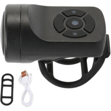 Oplaadbare elektrische fietsclaxon 120 dB, waterdicht, USB-oplaadbaar, met 4 geluidsstanden.