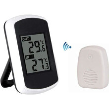 Draadloze digitale lcd-thermometer voor binnen- en buitengebruik met temperatuurweergave en sensor